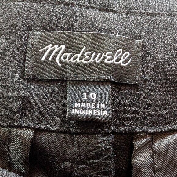 MADEWELL Drapey PAPERBAG pants Sz 10 BELT to tie 100% polyester (crepe) STUNNING - Picture 11 of 13